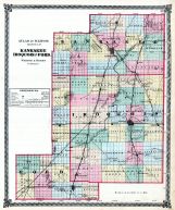 Kankakee, Iroquois and Ford Counties Map